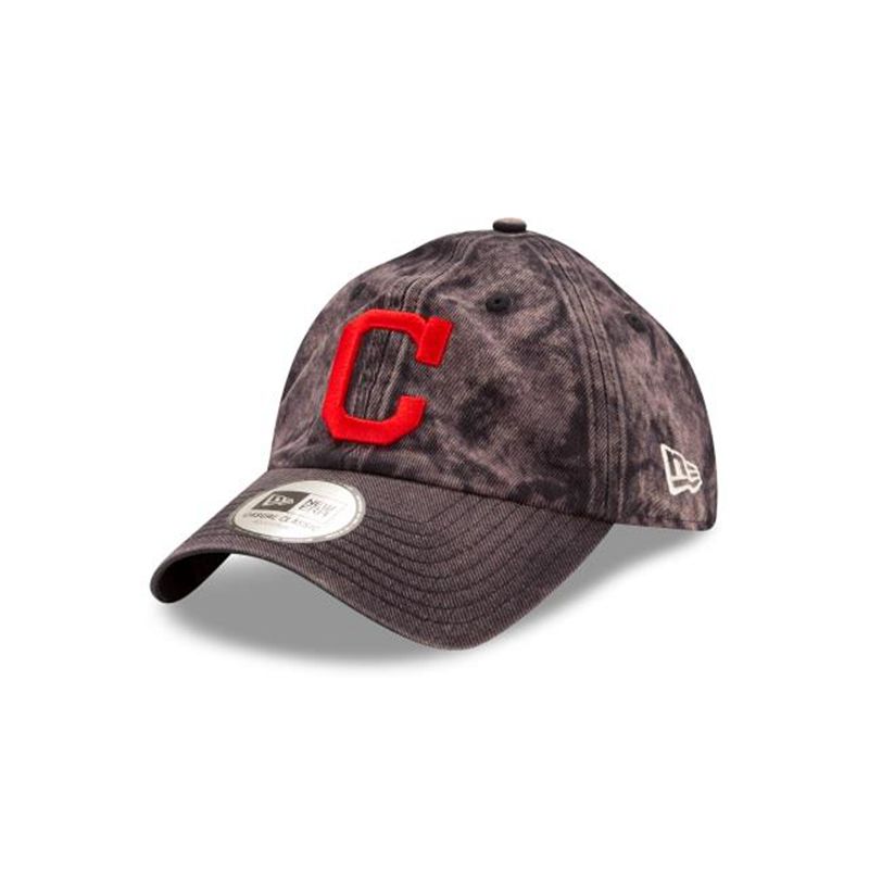 MLB Cleveland Indians Hand Brush Wash Casual Classic Adjustable (HHD1628) - Blue New Era Caps